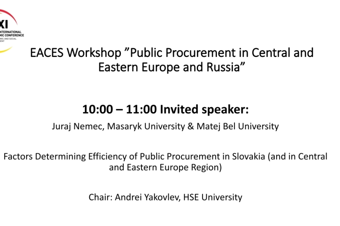 HSE-EACES workshop on Public Procurement